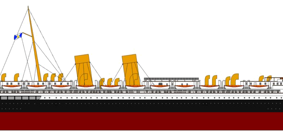 Корабль SS Hansa [ex SS Deutschland Ocean Liner] (1922) - чертежи, габариты, рисунки